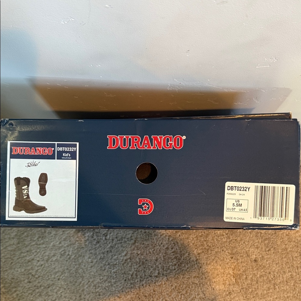 Lil' Rebel™ by Durango® Big Kids' Army Western Boot | Size 5.5 - Picture 12 of 12